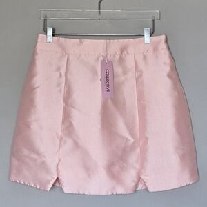 NWT Collective The Label Petal Pink Satin Mini Skirt US 10